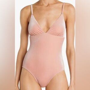 NWT Robin Piccone Roxy Triangle One-piece Swimsuit, Blush Color, Size 10, $178